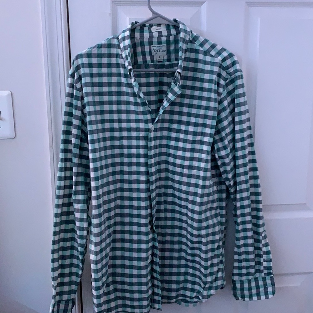 JCrew Gingham Button Down Shirt